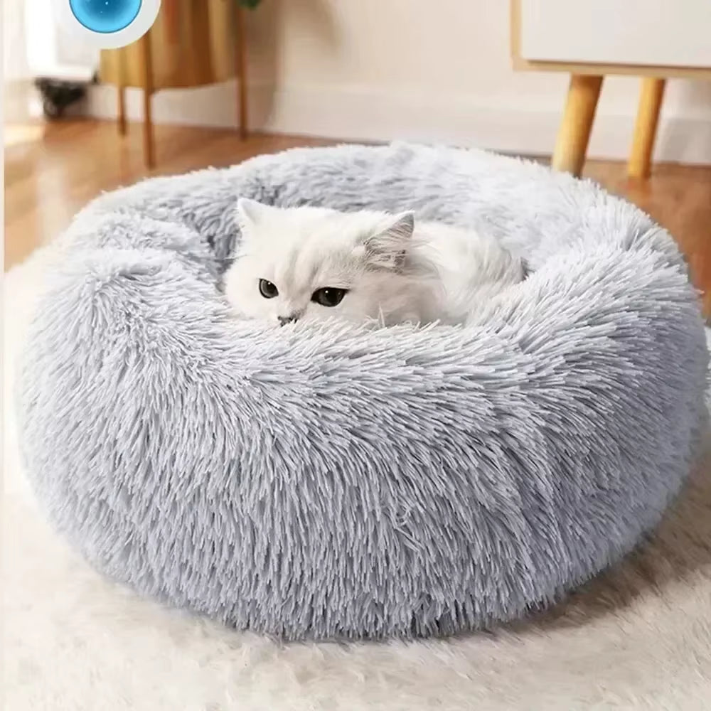 Cat Bed Warm Sleeping Cat Nest Soft Long Plush Household Pet Bed for Dogs Basket Cushion Cat Bed Cat Mat Animals Sleeping